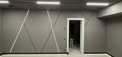 Натяжные тихие стены из ткани