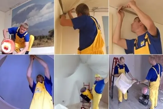 Установить натяжные потолки