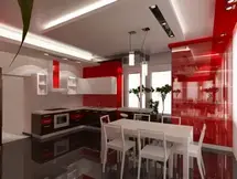 Потолок натяжной кухня