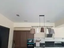 Тканевый потолок на кухне