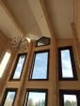 Натяжной потолок на скосе мансарды