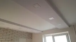 Монтаж двухуровневого натяжного потолка